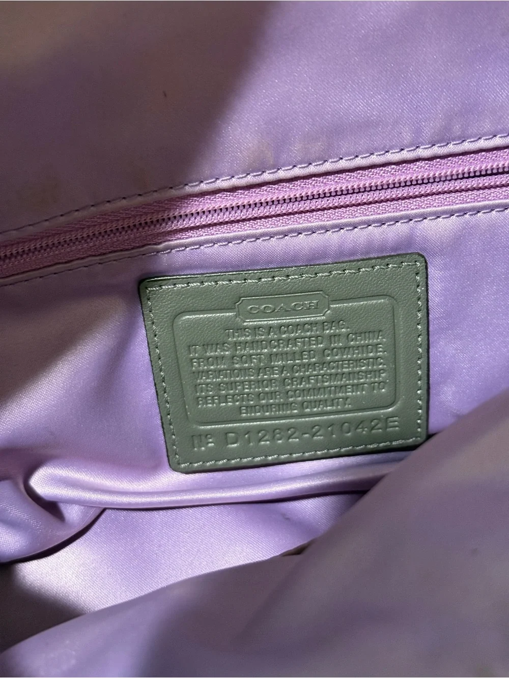 Coach Patent Leather Satchel in Grey